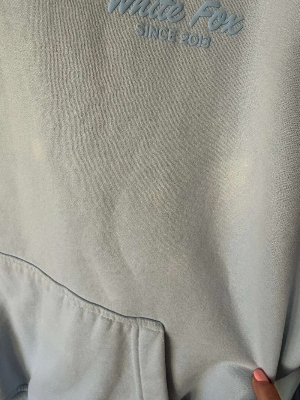 White Fox Boutique Light Blue Pullover Hoodie
